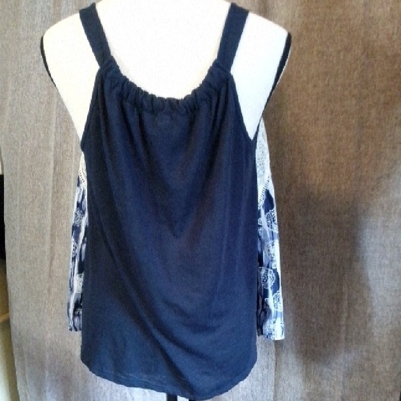 No Boundaries Navy and White Women's Top - Picture 4 of 6